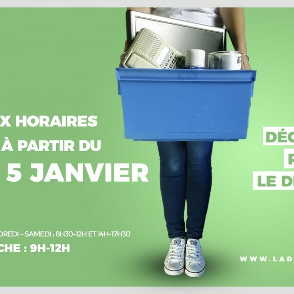 Affiche Horaires Déchèteries 5 Janvier VF